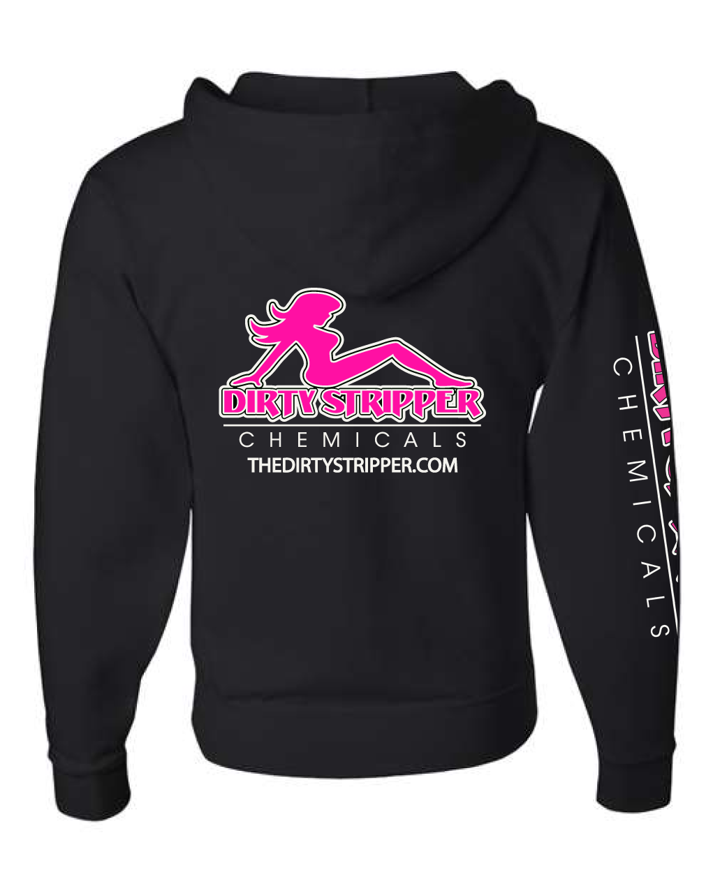 Hoodie-Black Zip Up w/Pink Logo