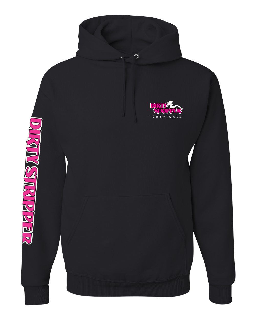 Hoodie-Black w/Pink Logo